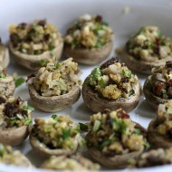 stuffed mushrooms, ready to bake