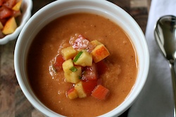 http://www.merrygourmet.com/2010/09/peach-and-tomato-gazpacho/tomato-and-peach-gazpacho-3/